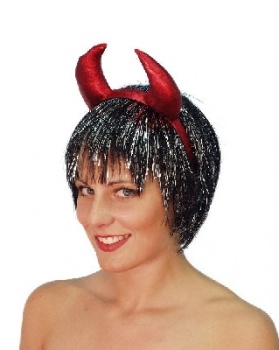Red Lurex Devil Horns