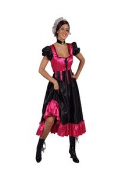 Pink and Black Saloon Girl Costume