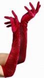 Gloves - Red - Velvet - 21in
