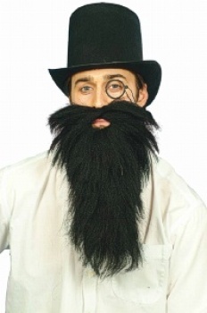 Long Beard & Tash (Black)