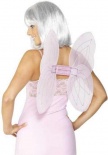 Angel Wings - Pink Net Silver Glitter