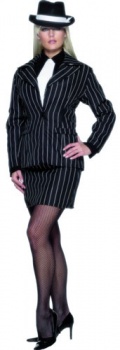 Gangster Moll Zoot Suit Fancy Dress Costume