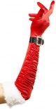 Santa Gloves - Long Red