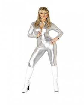 Catsuit - Silver - Fever Fancy Dress Costume