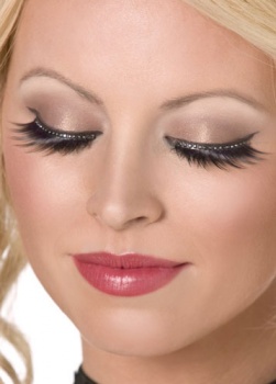 Bijou Boutique Fancy Dress Costumes - Eyelashes - Black Crystals