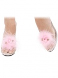 Bijou Boutique Fancy Dress Costumes - Shoe Clips - Rosette and Marabou Shoe Clips