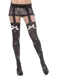 Bijou Boutique Fancy Dress Costumes - Thigh High Stockings and Garter - Spider Web