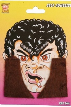 Teddy Boy Sideburns (Brown)