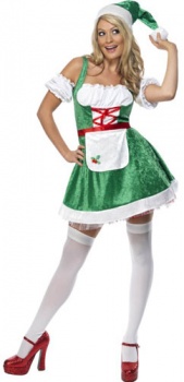 Christmas Maid - Green - Fever - Fancy Dress Costume