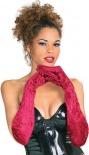 Gloves - Velvet - Burgundy