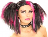 Gothic Wig - Metal Wig - Black / Pink