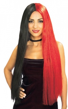 Gothic Wig - Red / Black