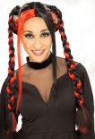 Gothic Wig - Punky - Black / Red