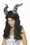 Horned Goddess Wig - Black