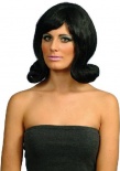 60's Flick Up Wig - Black